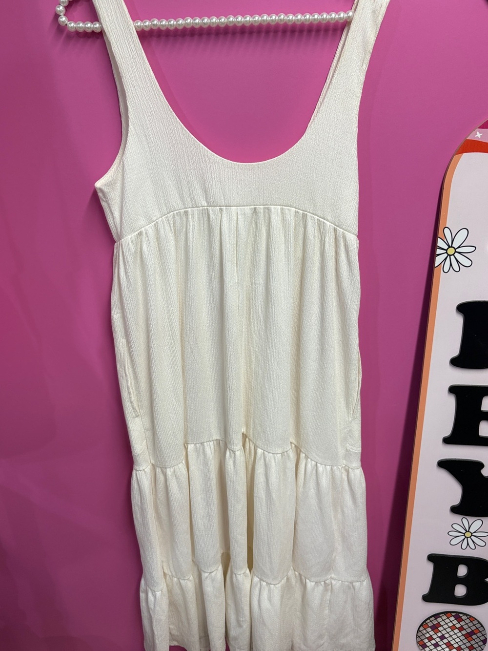 Fp Beach Free People Ivory White Reel Love Boho Midi Maxi Dress - Picture 4 of 4